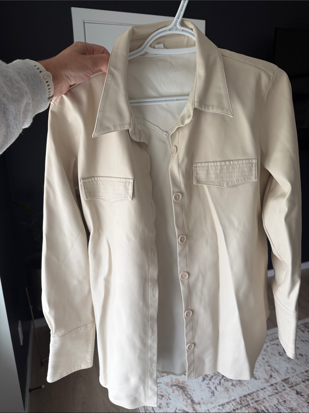 BB Dakota Cream Button-Up Shirt